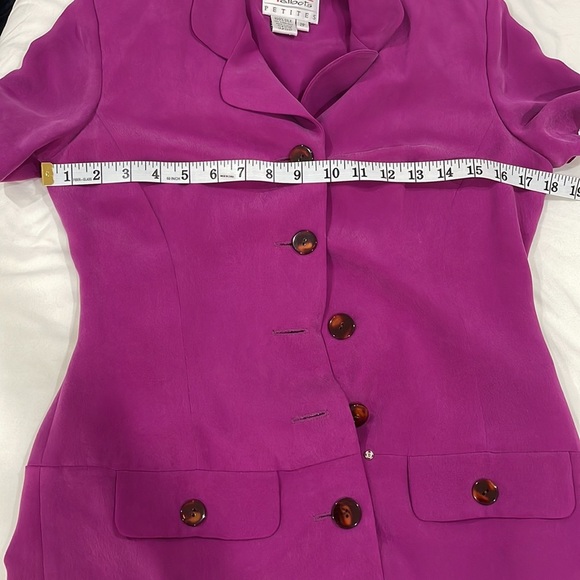 Vintage Shoulder Pads 60’s Dress, 100% Silk - Picture 1 of 4